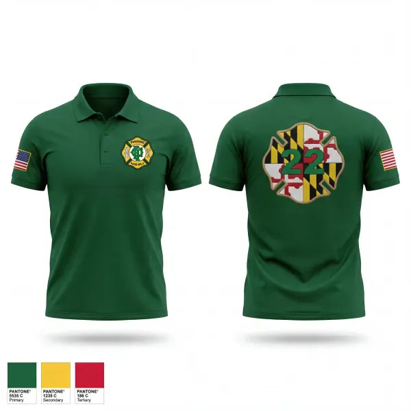 Short Sleeve Performance Polo, Potomac Fire Company #2, Fire Department, Teamtime, Team time, sublimation, custom sports apparel, team uniforms, spirit wear, spiritwear, sports uniforms, custom shirts, team store, custom team store, fundraiser sports, apparel fundraiser
