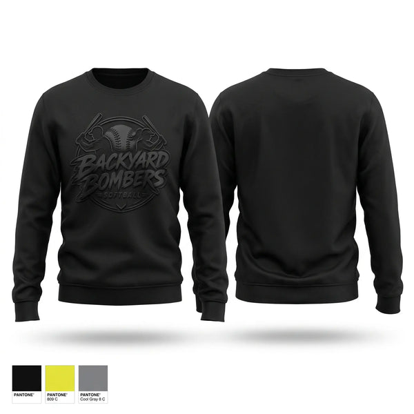 Crew Neck Sweatshirt, Backyard Bombers, Softball, Teamtime, Team time, sublimation, custom sports apparel, team uniforms, spirit wear, spiritwear, sports uniforms, custom shirts, team store, custom team store, fundraiser sports, apparel fundraiser