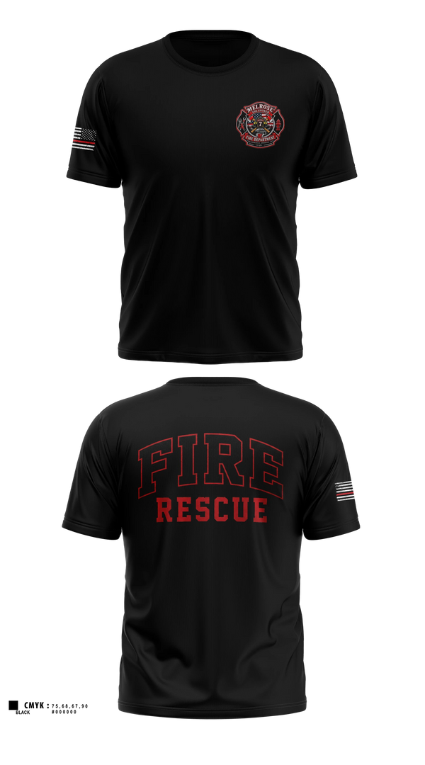 Short Sleeve Performance Shirt, Melrose Volunteer Fire Department, Fire Department, Teamtime, Team time, sublimation, custom sports apparel, team uniforms, spirit wear, spiritwear, sports uniforms, custom shirts, team store, custom team store, fundraiser sports, apparel fundraiser