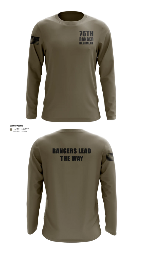 Long Sleeve Performance Shirt, 75th ranger regiment, Army, Teamtime, Team time, sublimation, custom sports apparel, team uniforms, spirit wear, spiritwear, sports uniforms, custom shirts, team store, custom team store, fundraiser sports, apparel fundraiser