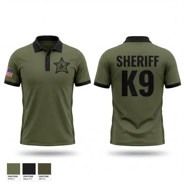Short Sleeve Performance Polo, BCSO K9 UNIT, Police, Teamtime, Team time, sublimation, custom sports apparel, team uniforms, spirit wear, spiritwear, sports uniforms, custom shirts, team store, custom team store, fundraiser sports, apparel fundraiser