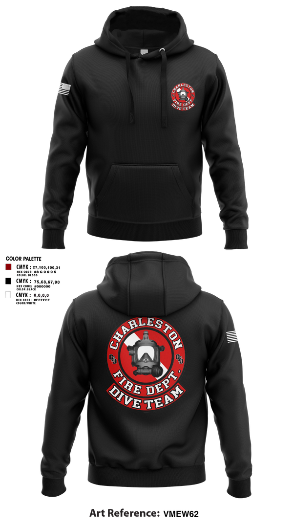 Hoodie, Charleston Fire Dept Dive Team, Fire Department, Teamtime, Team time, sublimation, custom sports apparel, team uniforms, spirit wear, spiritwear, sports uniforms, custom shirts, team store, custom team store, fundraiser sports, apparel fundraiser
