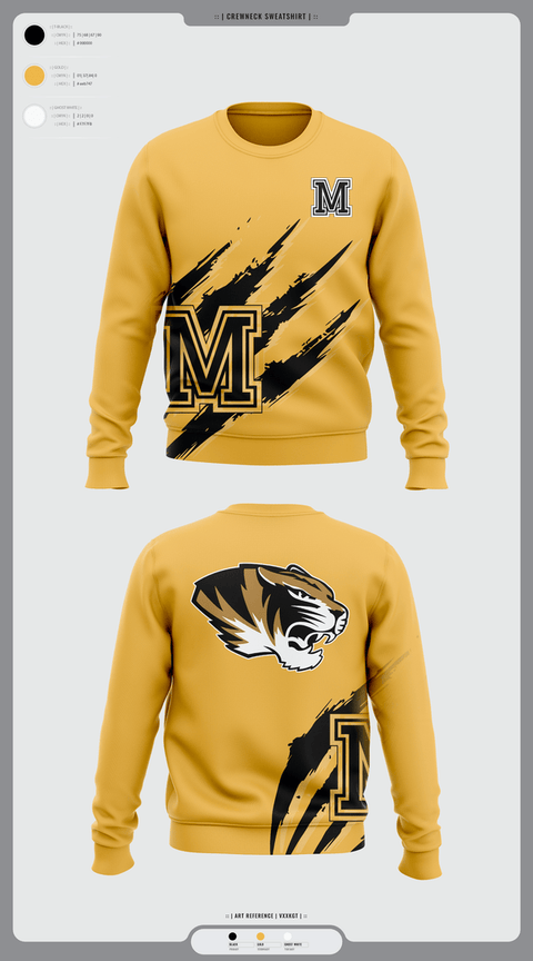 Crew Neck Sweatshirt, Marceline Tigers, , Teamtime, Team time, sublimation, custom sports apparel, team uniforms, spirit wear, spiritwear, sports uniforms, custom shirts, team store, custom team store, fundraiser sports, apparel fundraiser