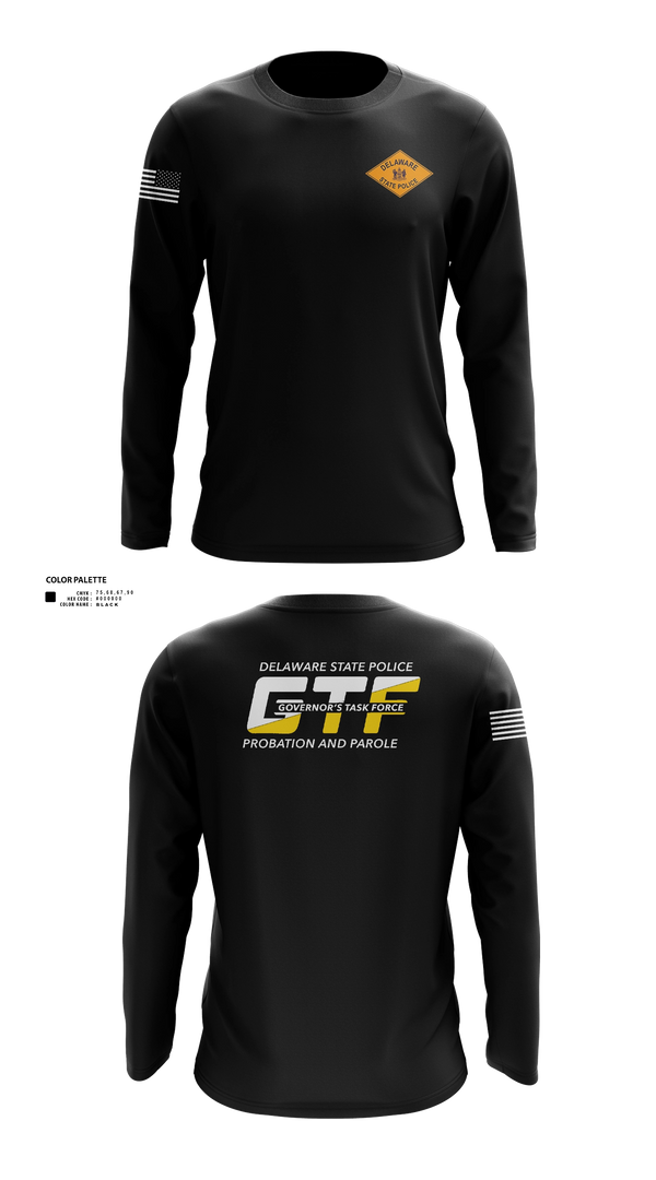 Long Sleeve Performance Shirt, Delaware GTF, Police, Teamtime, Team time, sublimation, custom sports apparel, team uniforms, spirit wear, spiritwear, sports uniforms, custom shirts, team store, custom team store, fundraiser sports, apparel fundraiser