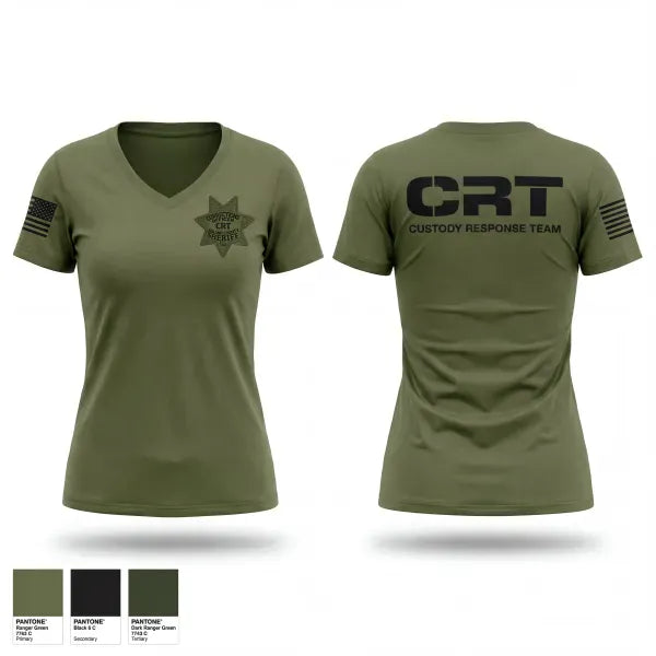 Womens Short Sleeve Vneck Shirt, Solano County Sheriff CRT, Police, Teamtime, Team time, sublimation, custom sports apparel, team uniforms, spirit wear, spiritwear, sports uniforms, custom shirts, team store, custom team store, fundraiser sports, apparel fundraiser
