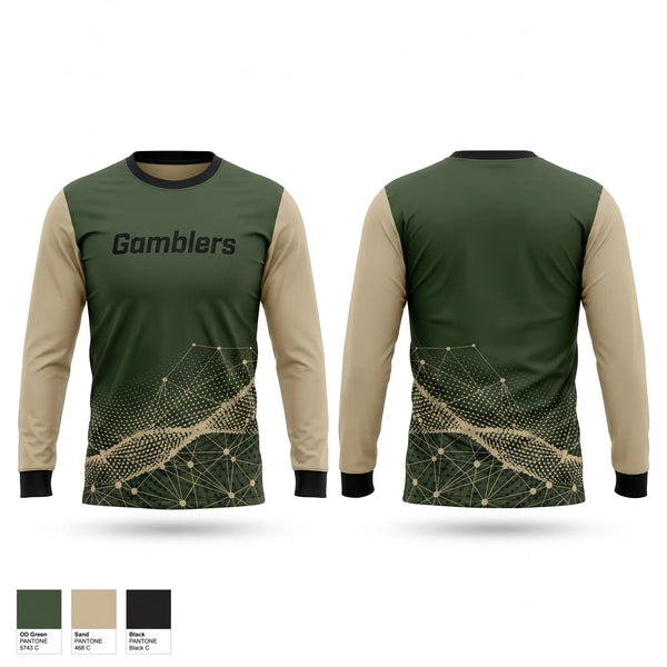 Long Sleeve Performance Shirt, Gamblers, Ice Hockey, Teamtime, Team time, sublimation, custom sports apparel, team uniforms, spirit wear, spiritwear, sports uniforms, custom shirts, team store, custom team store, fundraiser sports, apparel fundraiser