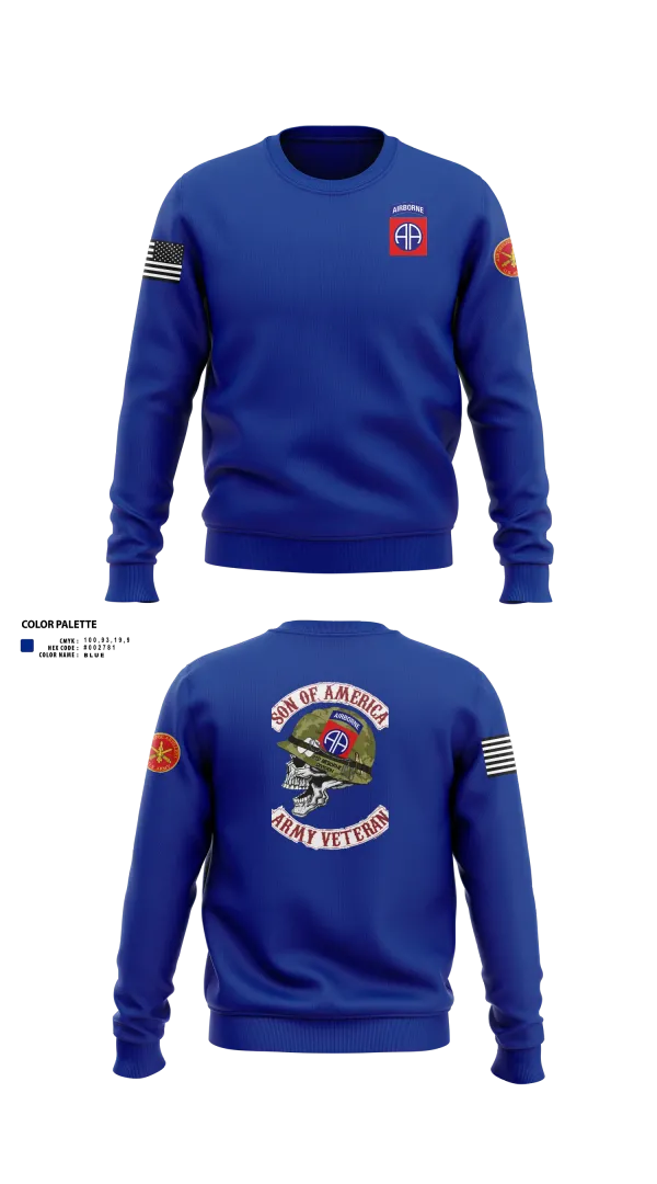 Crew Neck Sweatshirt, 82d ABN DIV, , Teamtime, Team time, sublimation, custom sports apparel, team uniforms, spirit wear, spiritwear, sports uniforms, custom shirts, team store, custom team store, fundraiser sports, apparel fundraiser