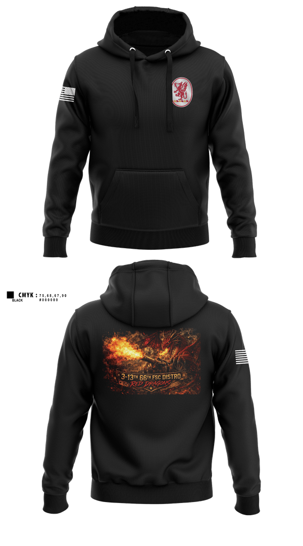 Hoodie, 3-13th 66th FSC, Army, Teamtime, Team time, sublimation, custom sports apparel, team uniforms, spirit wear, spiritwear, sports uniforms, custom shirts, team store, custom team store, fundraiser sports, apparel fundraiser