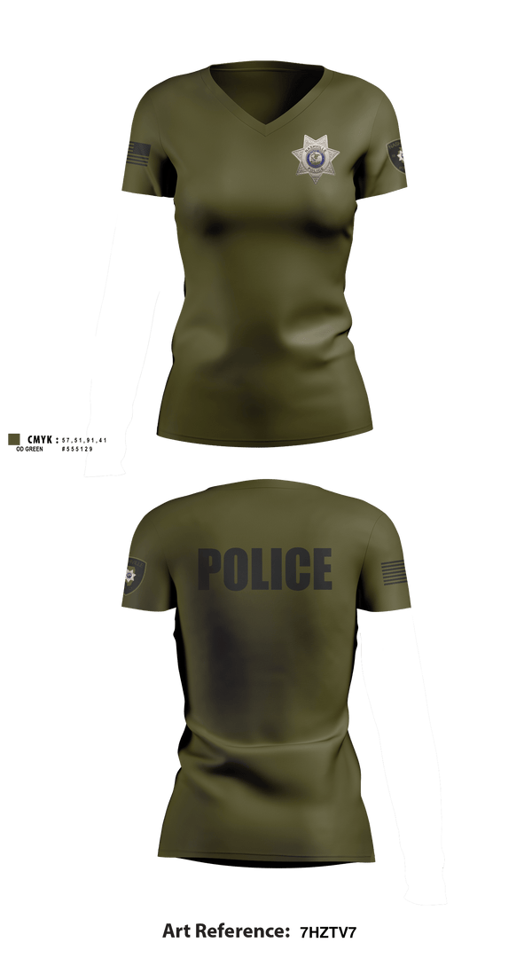 Womens Short Sleeve Vneck Shirt, Nashville Police Department, IL, Police, Teamtime, Team time, sublimation, custom sports apparel, team uniforms, spirit wear, spiritwear, sports uniforms, custom shirts, team store, custom team store, fundraiser sports, apparel fundraiser