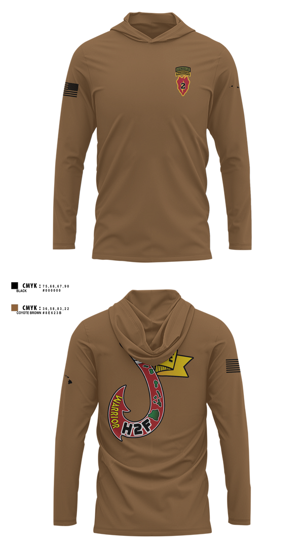 Long Sleeve Hooded Sun Shirt, H2F, 2nd Mobile Brigade, 25th Infantry Division, Army, Teamtime, Team time, sublimation, custom sports apparel, team uniforms, spirit wear, spiritwear, sports uniforms, custom shirts, team store, custom team store, fundraiser sports, apparel fundraiser