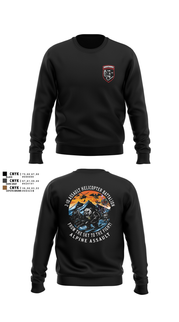 Crew Neck Sweatshirt, 2-10 AHB Knighthawks, Spirit Store, Teamtime, Team time, sublimation, custom sports apparel, team uniforms, spirit wear, spiritwear, sports uniforms, custom shirts, team store, custom team store, fundraiser sports, apparel fundraiser