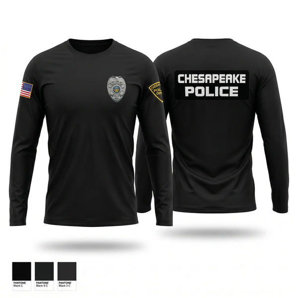 Long Sleeve Performance Shirt, Chesapeake Police, Police, Teamtime, Team time, sublimation, custom sports apparel, team uniforms, spirit wear, spiritwear, sports uniforms, custom shirts, team store, custom team store, fundraiser sports, apparel fundraiser