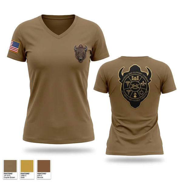 Womens Short Sleeve Vneck Shirt, Camp Edwards Training Site, National Guard, Teamtime, Team time, sublimation, custom sports apparel, team uniforms, spirit wear, spiritwear, sports uniforms, custom shirts, team store, custom team store, fundraiser sports, apparel fundraiser