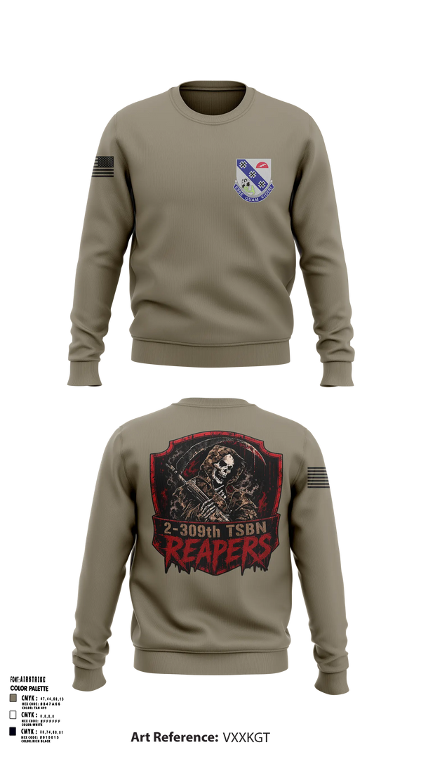 Crew Neck Sweatshirt, Reapers, Army, Teamtime, Team time, sublimation, custom sports apparel, team uniforms, spirit wear, spiritwear, sports uniforms, custom shirts, team store, custom team store, fundraiser sports, apparel fundraiser