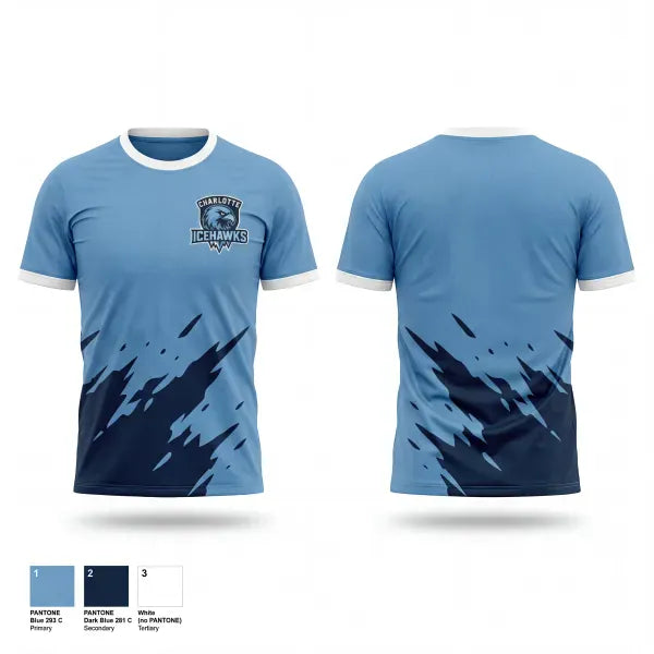 Short Sleeve Performance Shirt, Charlotte Icehawks, Ice Hockey, Teamtime, Team time, sublimation, custom sports apparel, team uniforms, spirit wear, spiritwear, sports uniforms, custom shirts, team store, custom team store, fundraiser sports, apparel fundraiser