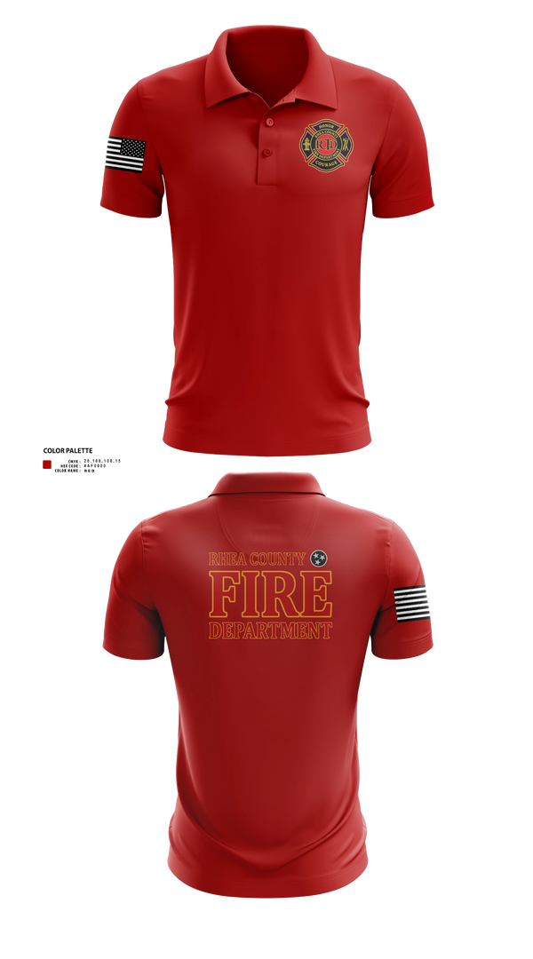 Short Sleeve Performance Polo, Rhea County Fire Department, Fire Department, Teamtime, Team time, sublimation, custom sports apparel, team uniforms, spirit wear, spiritwear, sports uniforms, custom shirts, team store, custom team store, fundraiser sports, apparel fundraiser