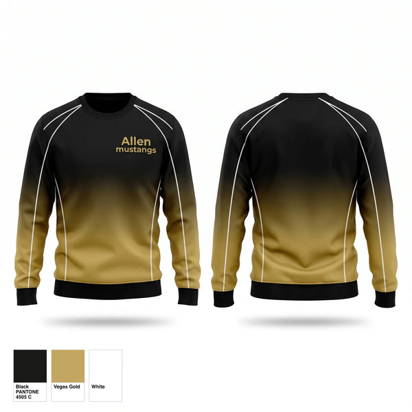 Crew Neck Sweatshirt, Allen mustangs, Cheer, Teamtime, Team time, sublimation, custom sports apparel, team uniforms, spirit wear, spiritwear, sports uniforms, custom shirts, team store, custom team store, fundraiser sports, apparel fundraiser