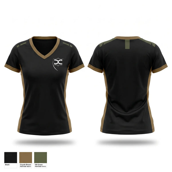 Womens Short Sleeve Vneck Shirt, Delta Security Company LLC., , Teamtime, Team time, sublimation, custom sports apparel, team uniforms, spirit wear, spiritwear, sports uniforms, custom shirts, team store, custom team store, fundraiser sports, apparel fundraiser