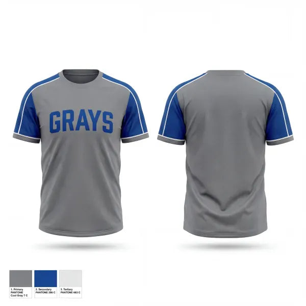 Old School Cotton Feel Shirt, Grays (like the old Negro League team), Baseball, Teamtime, Team time, sublimation, custom sports apparel, team uniforms, spirit wear, spiritwear, sports uniforms, custom shirts, team store, custom team store, fundraiser sports, apparel fundraiser