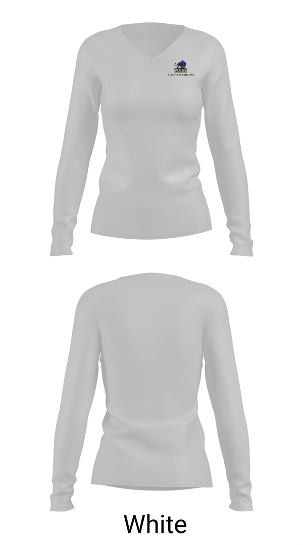 Womens Long Sleeve Vneck Shirt, Parlier High School Basketball, Men's Basketball, Teamtime, Team time, sublimation, custom sports apparel, team uniforms, spirit wear, spiritwear, sports uniforms, custom shirts, team store, custom team store, fundraiser sports, apparel fundraiser