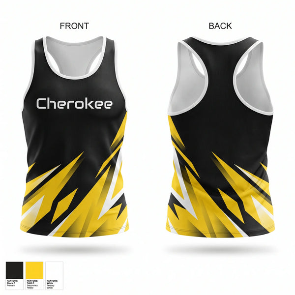 Mens Track Singlet, Cherokee, Cross Country, Teamtime, Team time, sublimation, custom sports apparel, team uniforms, spirit wear, spiritwear, sports uniforms, custom shirts, team store, custom team store, fundraiser sports, apparel fundraiser