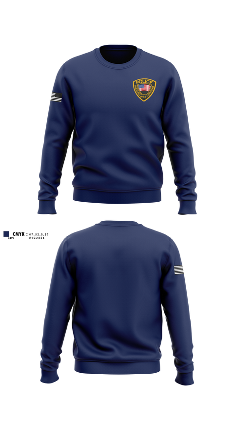 Crew Neck Sweatshirt, Wheeling Police Department, Police, Teamtime, Team time, sublimation, custom sports apparel, team uniforms, spirit wear, spiritwear, sports uniforms, custom shirts, team store, custom team store, fundraiser sports, apparel fundraiser