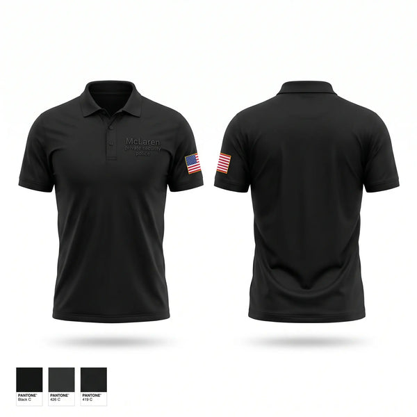 Short Sleeve Performance Polo, McLaren private security police, Police, Teamtime, Team time, sublimation, custom sports apparel, team uniforms, spirit wear, spiritwear, sports uniforms, custom shirts, team store, custom team store, fundraiser sports, apparel fundraiser