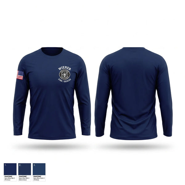 Long Sleeve Performance Shirt, Weiner fire department, Fire Department, Teamtime, Team time, sublimation, custom sports apparel, team uniforms, spirit wear, spiritwear, sports uniforms, custom shirts, team store, custom team store, fundraiser sports, apparel fundraiser