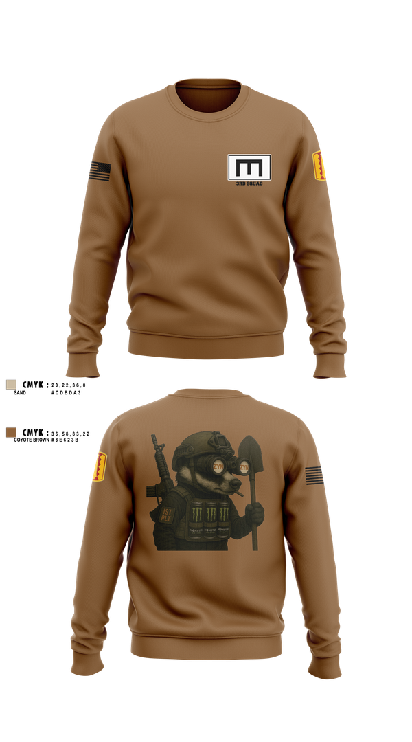 Crew Neck Sweatshirt, 180th ESC, , Teamtime, Team time, sublimation, custom sports apparel, team uniforms, spirit wear, spiritwear, sports uniforms, custom shirts, team store, custom team store, fundraiser sports, apparel fundraiser