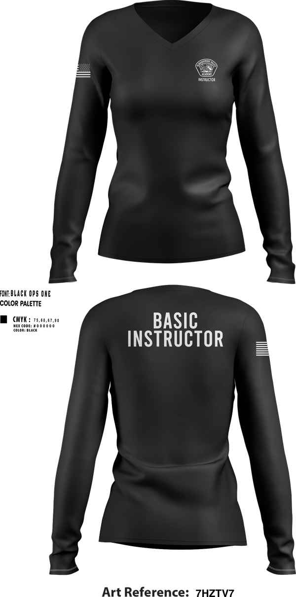 Womens Long Sleeve Vneck Shirt, Academy Basic, , Teamtime, Team time, sublimation, custom sports apparel, team uniforms, spirit wear, spiritwear, sports uniforms, custom shirts, team store, custom team store, fundraiser sports, apparel fundraiser