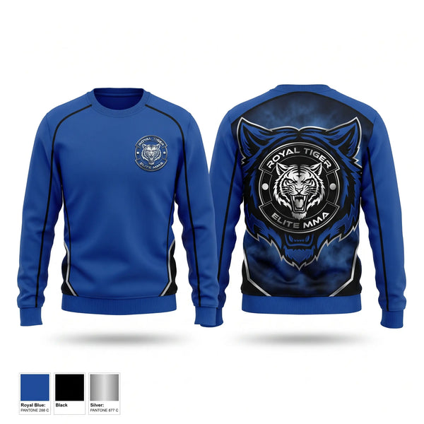 Crew Neck Sweatshirt, Royal Tiger Elite MMA, , Teamtime, Team time, sublimation, custom sports apparel, team uniforms, spirit wear, spiritwear, sports uniforms, custom shirts, team store, custom team store, fundraiser sports, apparel fundraiser