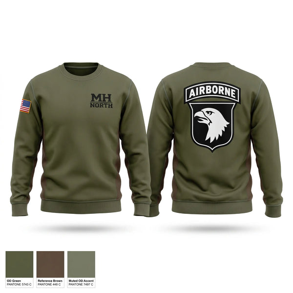 Crew Neck Sweatshirt, MH North, Army, Teamtime, Team time, sublimation, custom sports apparel, team uniforms, spirit wear, spiritwear, sports uniforms, custom shirts, team store, custom team store, fundraiser sports, apparel fundraiser