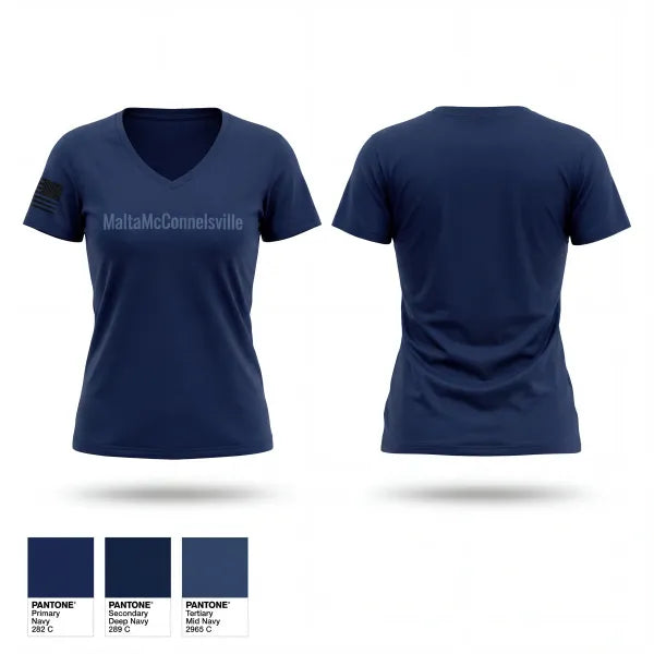 Womens Short Sleeve Vneck Shirt, Malta-McConnelsville, Fire Department, Teamtime, Team time, sublimation, custom sports apparel, team uniforms, spirit wear, spiritwear, sports uniforms, custom shirts, team store, custom team store, fundraiser sports, apparel fundraiser
