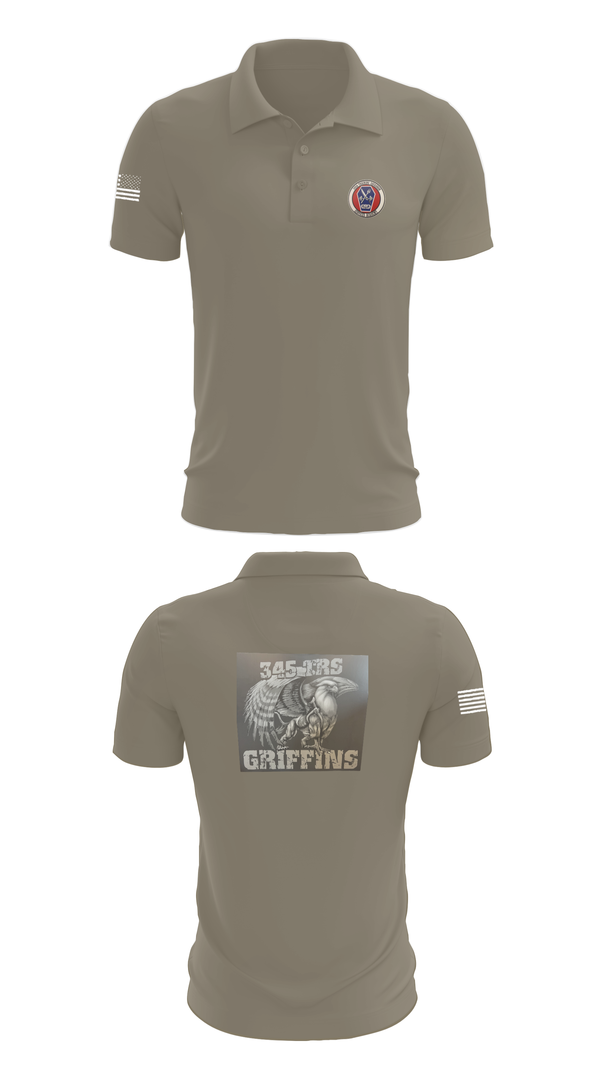 Short Sleeve Performance Polo, 345th TRS, , Teamtime, Team time, sublimation, custom sports apparel, team uniforms, spirit wear, spiritwear, sports uniforms, custom shirts, team store, custom team store, fundraiser sports, apparel fundraiser