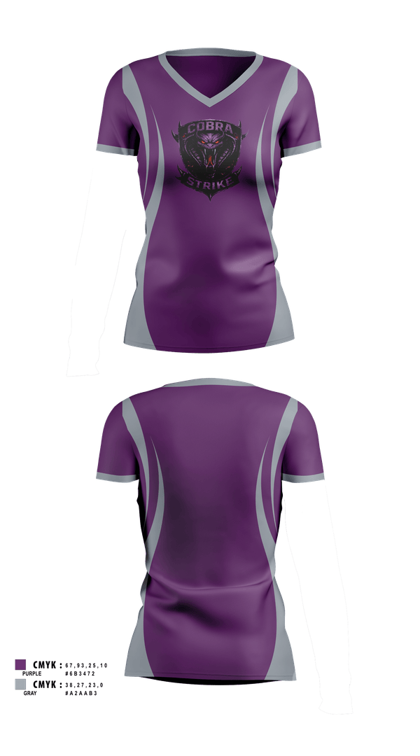 Womens Short Sleeve Vneck Shirt, C Squad Cobras, Police, Teamtime, Team time, sublimation, custom sports apparel, team uniforms, spirit wear, spiritwear, sports uniforms, custom shirts, team store, custom team store, fundraiser sports, apparel fundraiser