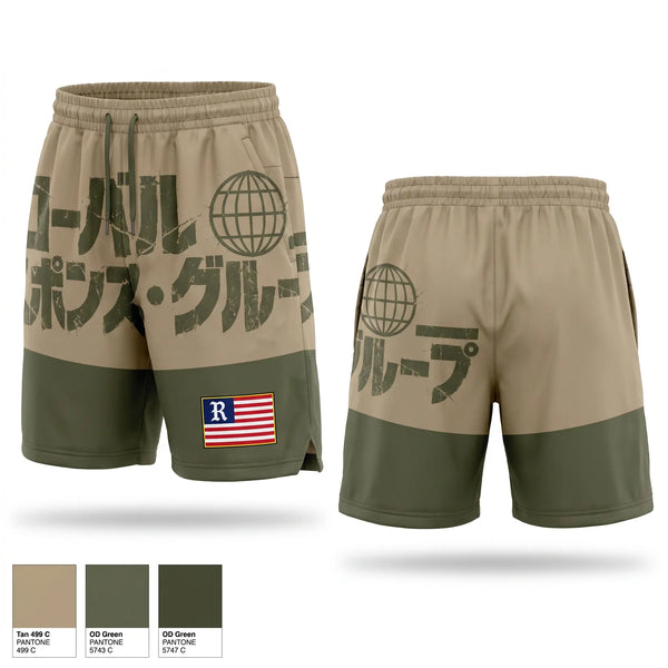 Athletic Shorts With Pockets, Global Response Group, Army, Teamtime, Team time, sublimation, custom sports apparel, team uniforms, spirit wear, spiritwear, sports uniforms, custom shirts, team store, custom team store, fundraiser sports, apparel fundraiser