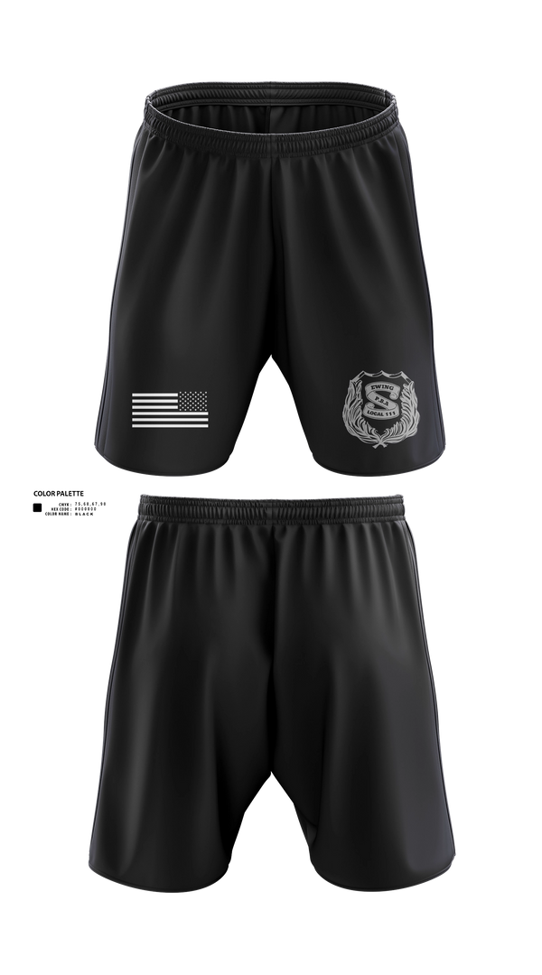 Athletic Shorts With Pockets, Ewing PBA Local 111, Police, Teamtime, Team time, sublimation, custom sports apparel, team uniforms, spirit wear, spiritwear, sports uniforms, custom shirts, team store, custom team store, fundraiser sports, apparel fundraiser