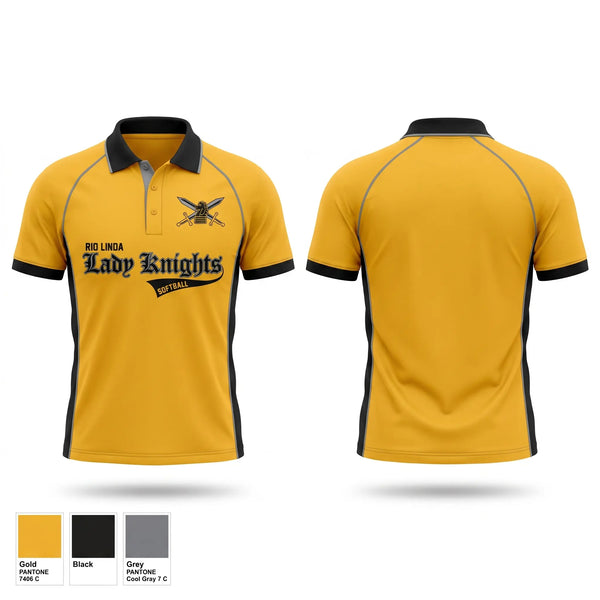Short Sleeve Performance Polo, Lady Knights, Softball, Teamtime, Team time, sublimation, custom sports apparel, team uniforms, spirit wear, spiritwear, sports uniforms, custom shirts, team store, custom team store, fundraiser sports, apparel fundraiser