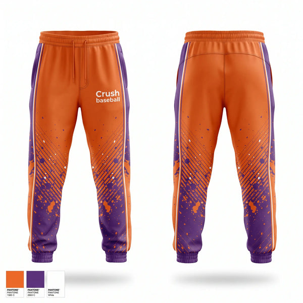 Sweatpants, Crush baseball, Baseball, Teamtime, Team time, sublimation, custom sports apparel, team uniforms, spirit wear, spiritwear, sports uniforms, custom shirts, team store, custom team store, fundraiser sports, apparel fundraiser