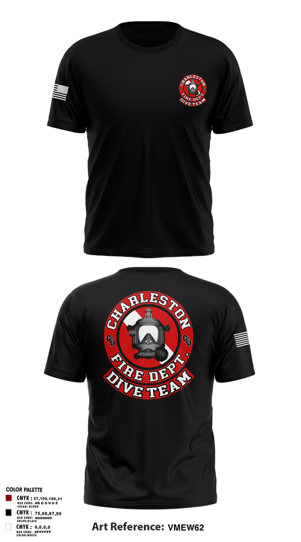 Short Sleeve Performance Shirt, Charleston Fire Dept Dive Team, Fire Department, Teamtime, Team time, sublimation, custom sports apparel, team uniforms, spirit wear, spiritwear, sports uniforms, custom shirts, team store, custom team store, fundraiser sports, apparel fundraiser