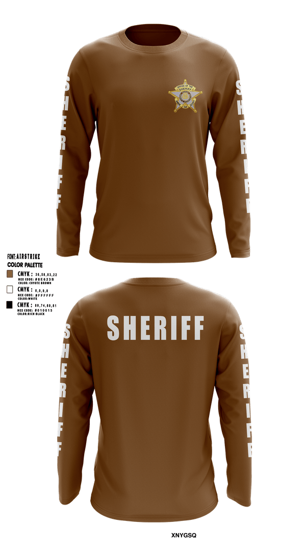 Long Sleeve Performance Shirt, SHERIFF, Police, Teamtime, Team time, sublimation, custom sports apparel, team uniforms, spirit wear, spiritwear, sports uniforms, custom shirts, team store, custom team store, fundraiser sports, apparel fundraiser