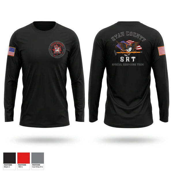 Long Sleeve Performance Shirt, Utah County SRT, Fire Department, Teamtime, Team time, sublimation, custom sports apparel, team uniforms, spirit wear, spiritwear, sports uniforms, custom shirts, team store, custom team store, fundraiser sports, apparel fundraiser