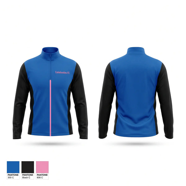 Quarter Zip Jacket, Cutiebooties FC, Men's Soccer, Teamtime, Team time, sublimation, custom sports apparel, team uniforms, spirit wear, spiritwear, sports uniforms, custom shirts, team store, custom team store, fundraiser sports, apparel fundraiser