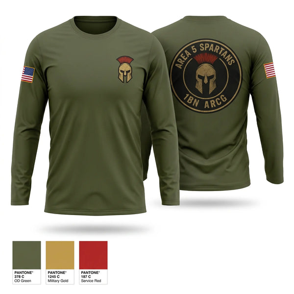 Long Sleeve Performance Shirt, A5 Spartans 1BN ARCG, Army, Teamtime, Team time, sublimation, custom sports apparel, team uniforms, spirit wear, spiritwear, sports uniforms, custom shirts, team store, custom team store, fundraiser sports, apparel fundraiser