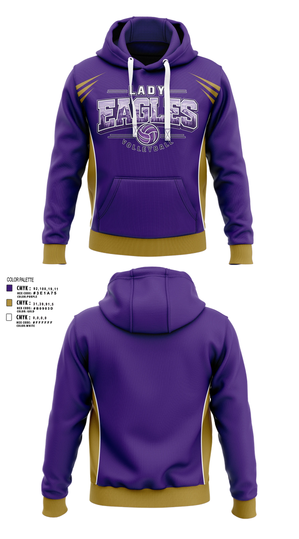 Hoodie, Lady Eagles, Women's Volleyball, Teamtime, Team time, sublimation, custom sports apparel, team uniforms, spirit wear, spiritwear, sports uniforms, custom shirts, team store, custom team store, fundraiser sports, apparel fundraiser