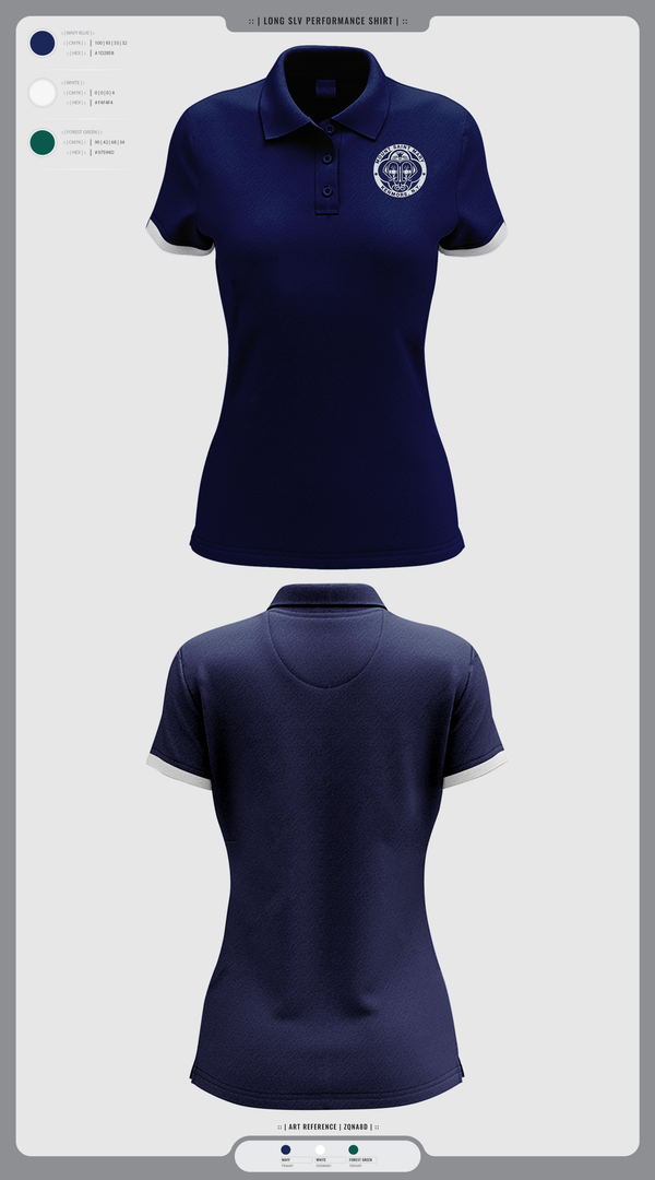 Womens Short Sleeve Performance Polo, Mount St Mary Academy Dance, Spirit Store, Teamtime, Team time, sublimation, custom sports apparel, team uniforms, spirit wear, spiritwear, sports uniforms, custom shirts, team store, custom team store, fundraiser sports, apparel fundraiser