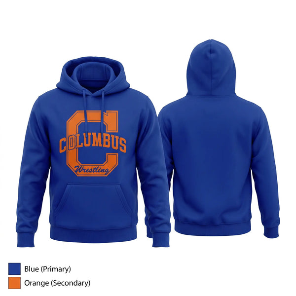 Hoodie, Columbus High School Wrestling, Wrestling, Teamtime, Team time, sublimation, custom sports apparel, team uniforms, spirit wear, spiritwear, sports uniforms, custom shirts, team store, custom team store, fundraiser sports, apparel fundraiser