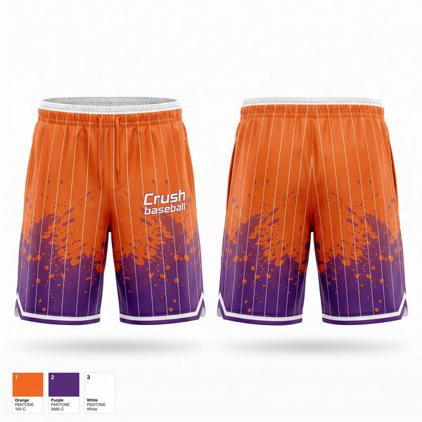 Athletic Shorts With Pockets, Crush baseball, Baseball, Teamtime, Team time, sublimation, custom sports apparel, team uniforms, spirit wear, spiritwear, sports uniforms, custom shirts, team store, custom team store, fundraiser sports, apparel fundraiser