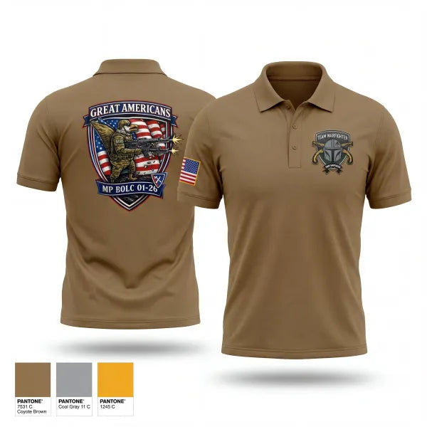 Short Sleeve Performance Polo, 01-26 MP BOLC, Army, Teamtime, Team time, sublimation, custom sports apparel, team uniforms, spirit wear, spiritwear, sports uniforms, custom shirts, team store, custom team store, fundraiser sports, apparel fundraiser
