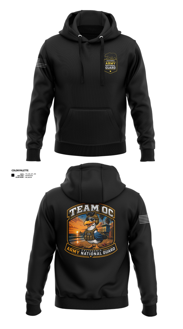 Hoodie, TEAM OC, National Guard, Teamtime, Team time, sublimation, custom sports apparel, team uniforms, spirit wear, spiritwear, sports uniforms, custom shirts, team store, custom team store, fundraiser sports, apparel fundraiser